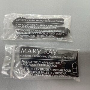 Mary Kay Compact Mini Eye Sponges & Palette Cheek Brush Applicator Set